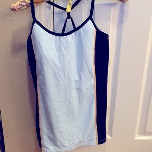 Tory Burch Tory Sport Color-block Shelf Bra Tank